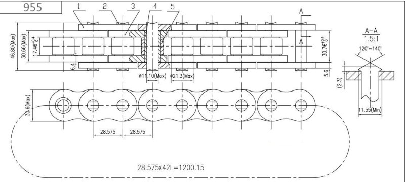 久保田<font color='red'>旋<font color='red'>耕機(jī)</font></font>鏈_955高強(qiáng)度